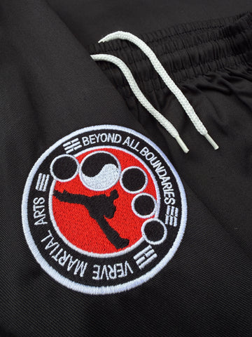 Black V-Neck 7oz Poly-Cotton VERVE Embroidered Uniform