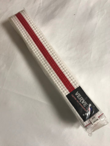 White with Red Stripe Belts - DISCONTINUED
